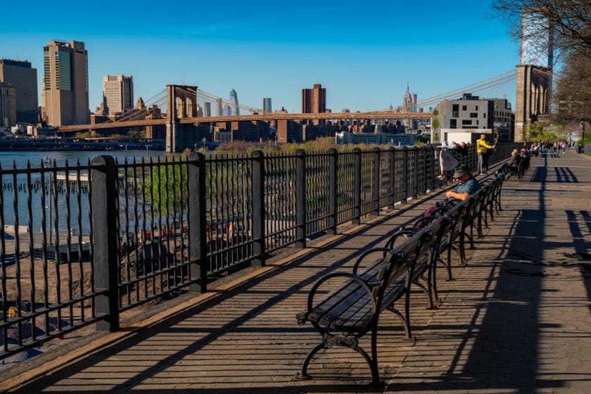 Ponte di Brooklyn visto da Brooklyn Heights Promenade