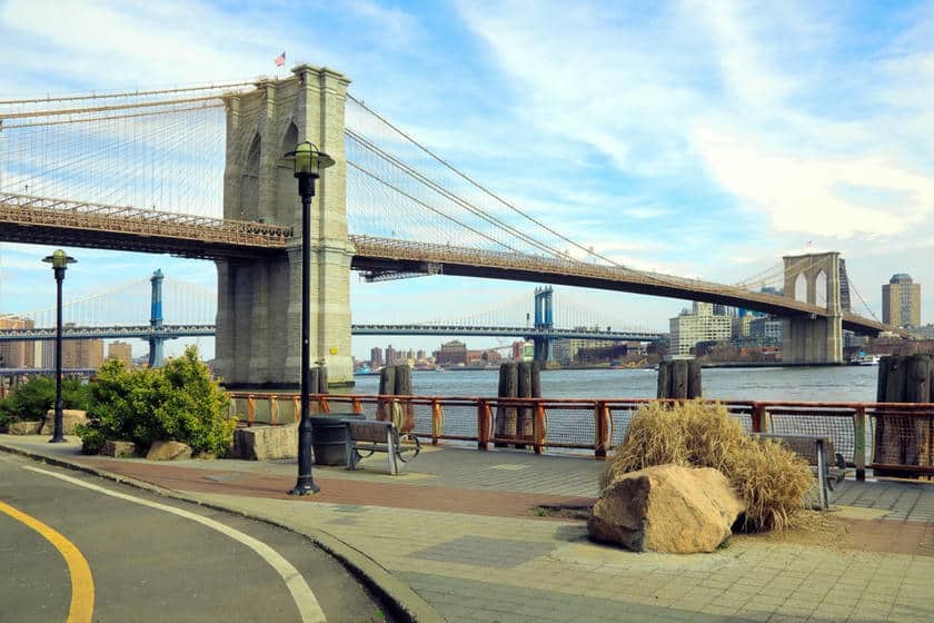 Ponte di Brooklyn visto da Jerry Driscoll Walk