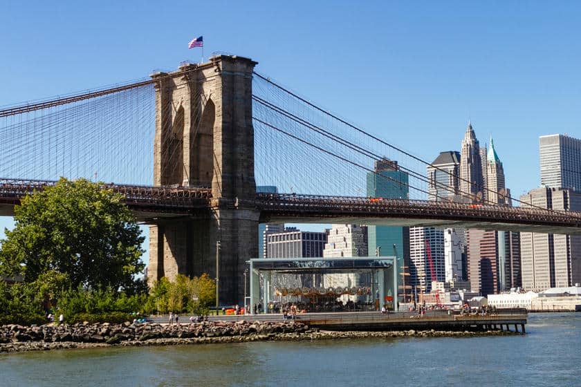 Ponte di Brooklyn visto dal Brooklyn Bridge Skyline Photo Spot