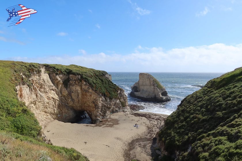 Shark Fin lungo la Highway 1 a nord di Monterey
