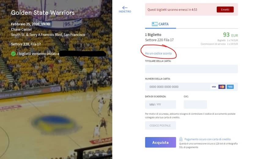 Biglietti Golden State Warriors