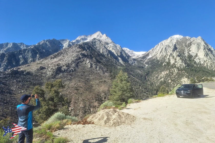 Whitney Portal Road - Vista su Mount Whitney