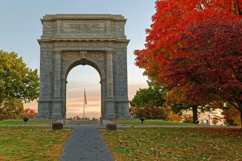 Valley Forge National Historical Park arco autunno