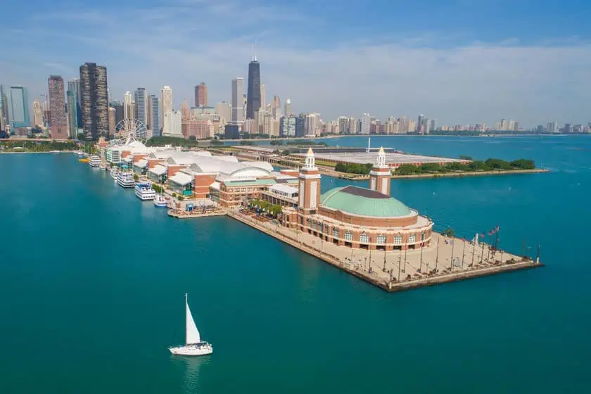 Navy Pier Chicago vista aerea