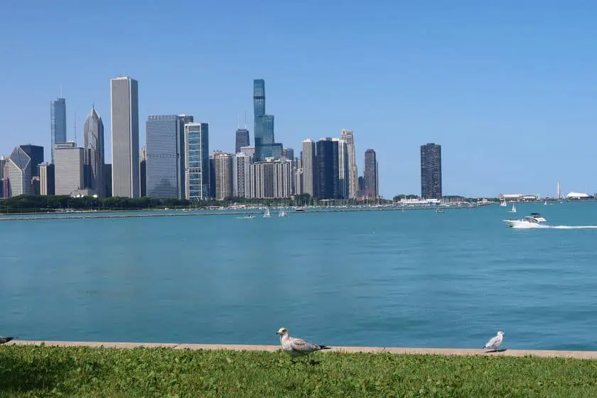 Skyline di Chicago dall'Adler Planetarium 4