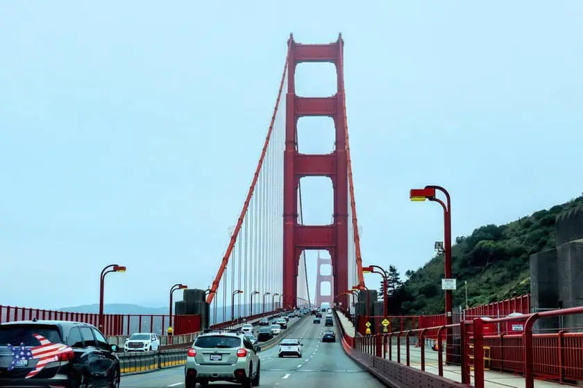 Attraversamento Golden Gate traffico