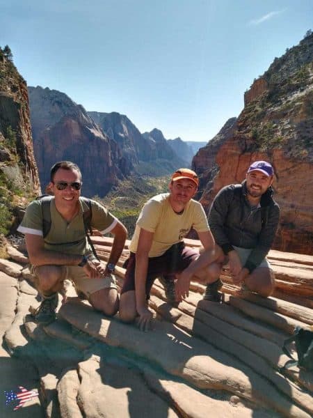 Andrea Cuminatto con Lorenzo e Bernardo a Zion National Park Utah