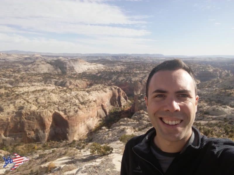 Andrea Cuminatto on the road in Utah