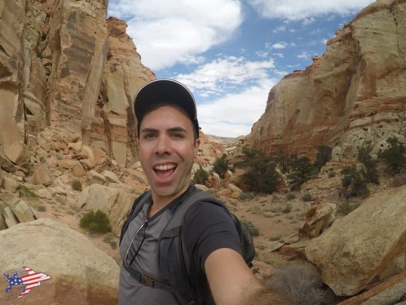 Andrea Cuminatto trekking in Utah