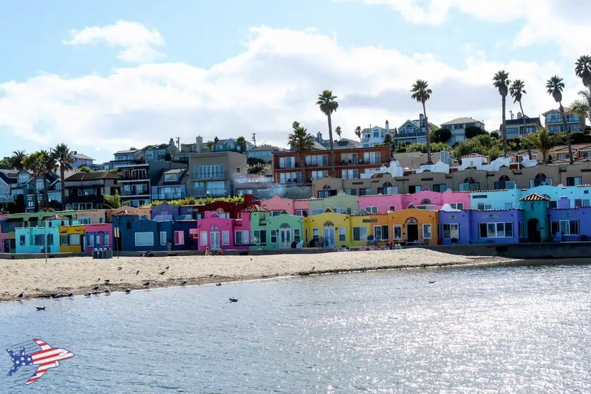Capitola Beach casette colorate