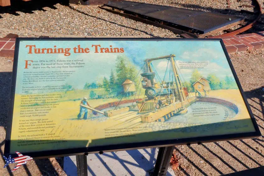 Folsom Railroad Turntable cartello