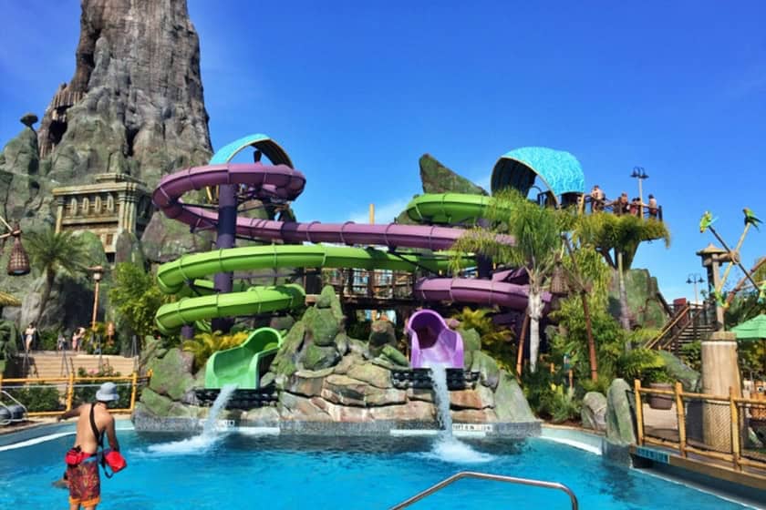 Water slides Volcano Bay